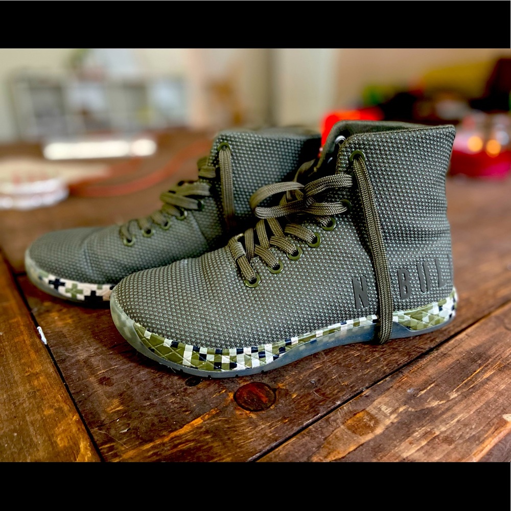 No Bull army green high tops